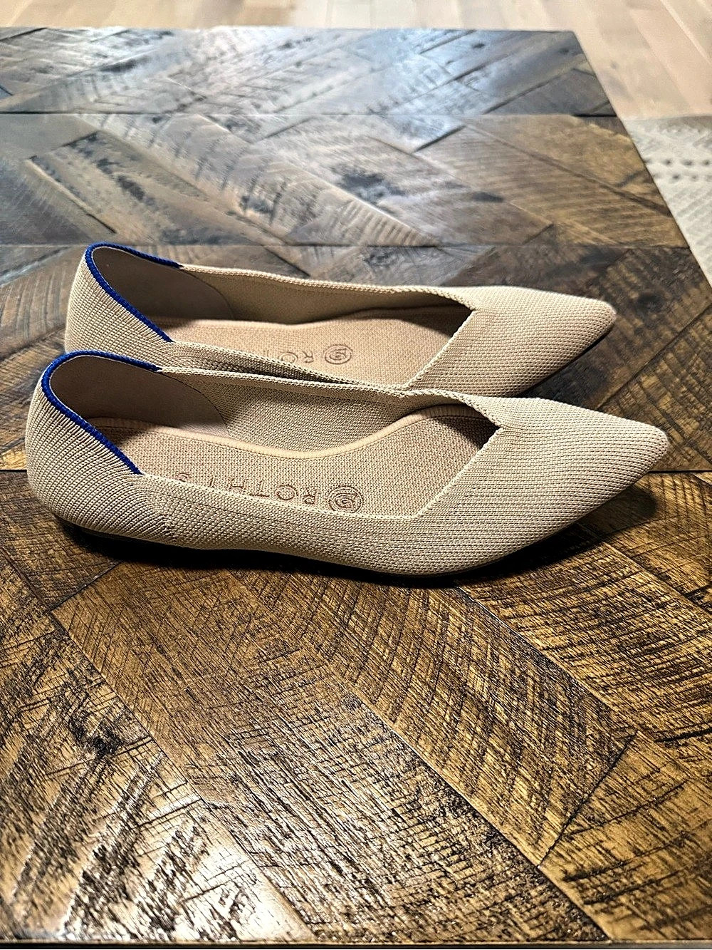 Rothy's The Point Pointed-Toe Flats in Cream - Picture 5 of 6